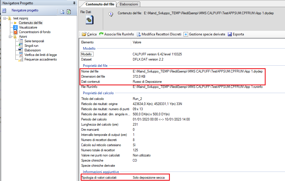 MMS RunAnalyzer - libreria dei limiti di legge