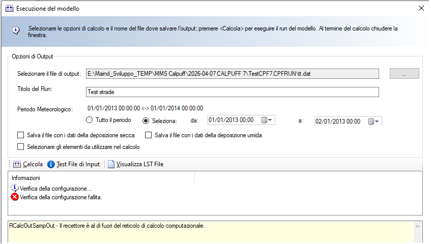 MMS Calpuff reticoli