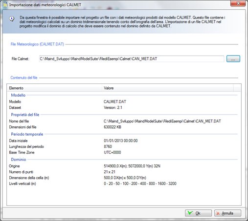 Calpuff importazione dati meteo