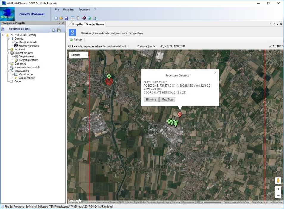MMS WinDimula - visualizzatore Google Maps