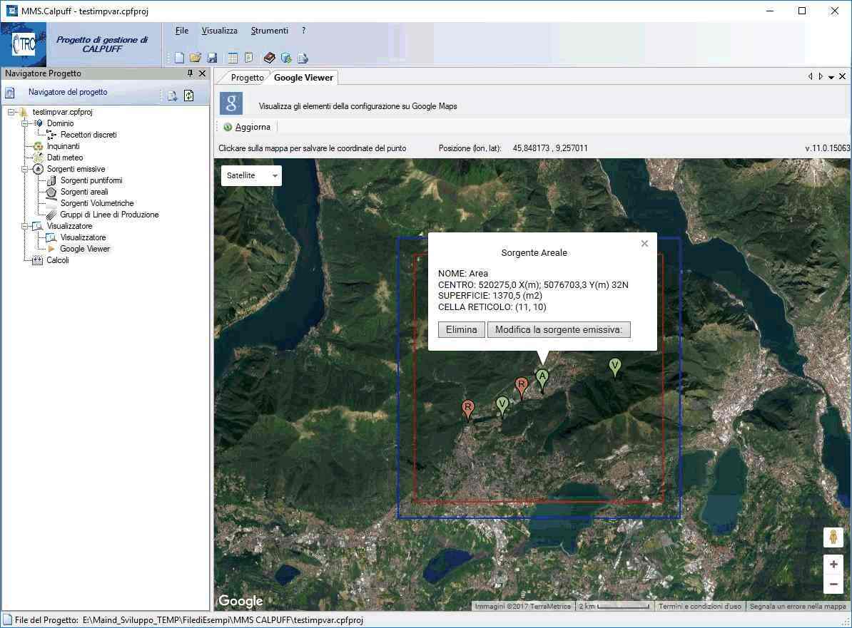 MMS Calpuff - visualizzatore Google Maps